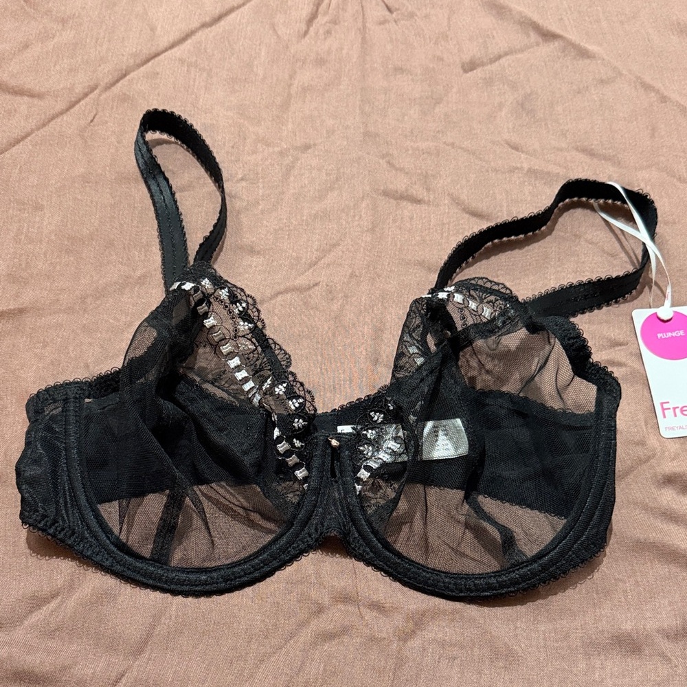 Freya Black Sheer Mesh Bra